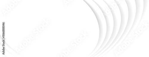 White background with modern texture. The background features white, curved lines, creating a layered effect. Minimalist background. Abstract minimal curved layered texture background vector