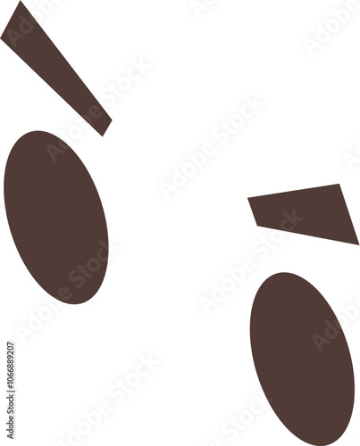 Skeptical emoticon expressing doubt and suspicion, squinting eyes and looking sideways
