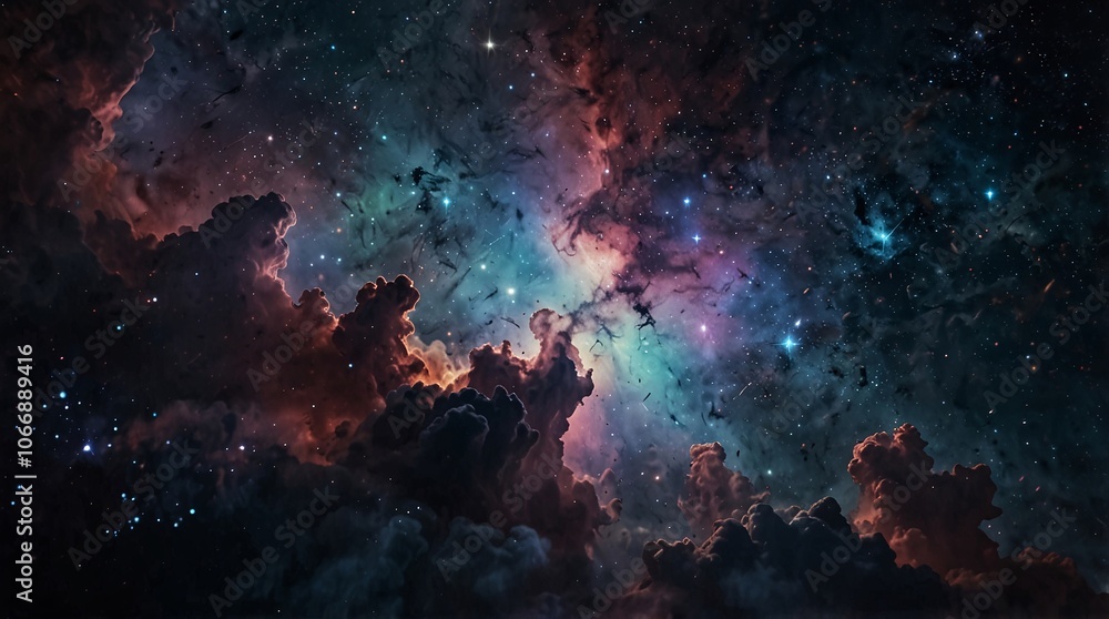Cosmic Tapestry: A breathtaking nebula in space, swirling with vibrant hues of red, blue, and purple. The intricate details and ethereal glow evoke a sense of wonder and the vastness of the universe. Cosmic Tapestry: A breathtaking nebula in space, swirling with vibrant hues of red, blue, and purple. The intricate details and ethereal glow evoke a sense of wonder and the vastness of the universe.