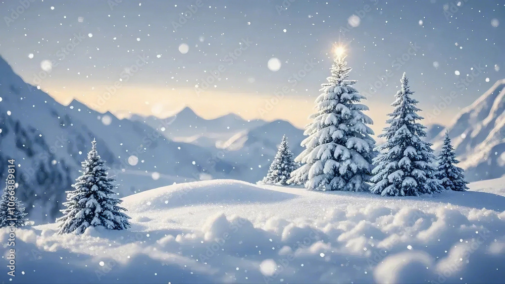 winter landscape with trees and snow winter landscape with trees and snow