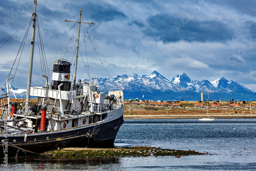 The harbor of Ushuaia in Argentina  photo