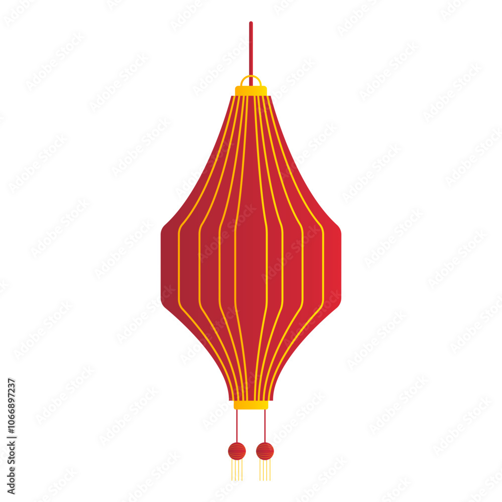 Chinese New Year Lantern Icon on White Background. Vector Symbol Illustration. Chinese New Year Lantern Icon on White Background. Vector Symbol Illustration.