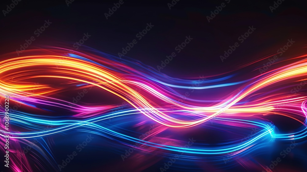 An abstract background with swirling, glowing lines in blue, red, and orange. An abstract background with swirling, glowing lines in blue, red, and orange.