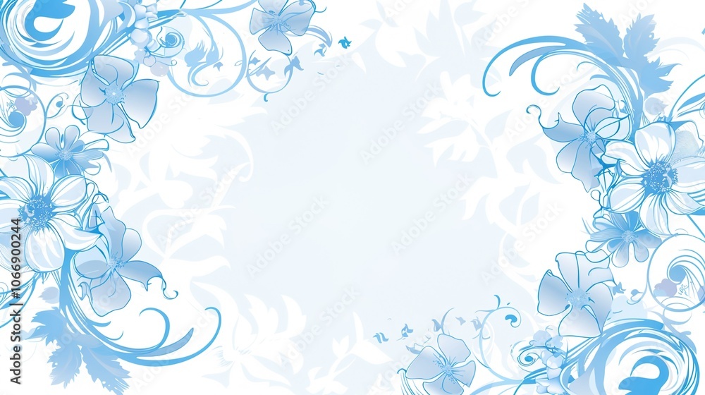 Light blue hand drawn border background presents a serene and artistic view. A charming display of soft color and creativity Light blue hand drawn border background presents a serene and artistic view. A charming display of soft color and creativity