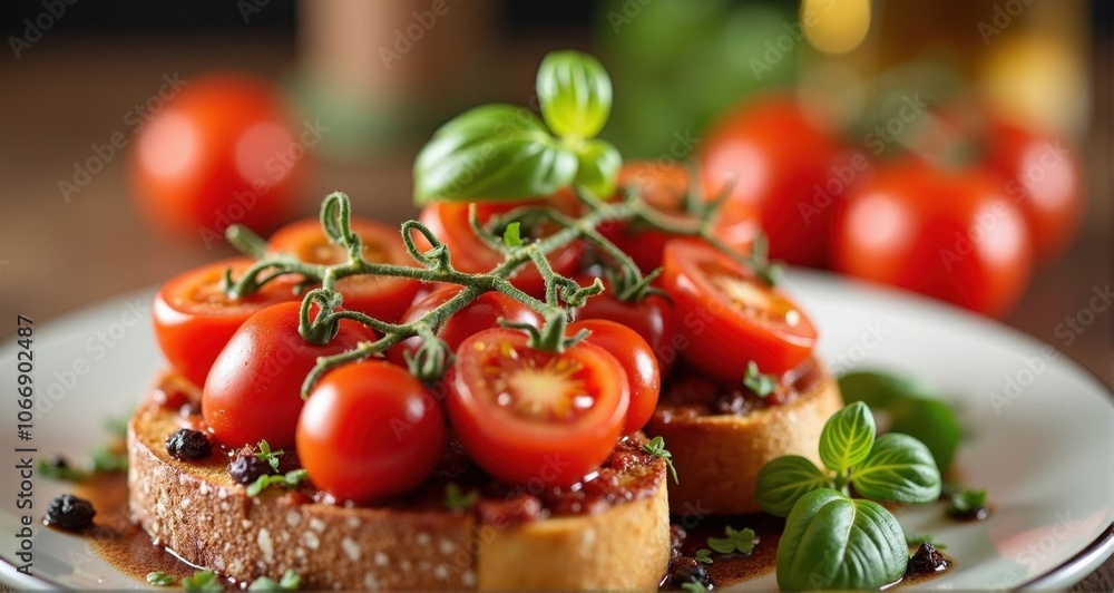 Delicious tomato basil bruschetta Delicious tomato basil bruschetta