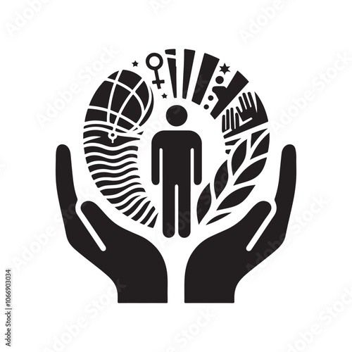 Powerful Human Rights Day Silhouette Vector Illustrations for Impactful Designs