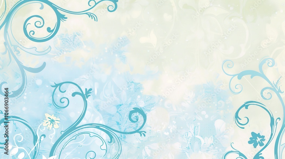 Light blue hand drawn border background presents a serene and artistic view. A charming display of soft color and creativity Light blue hand drawn border background presents a serene and artistic view. A charming display of soft color and creativity