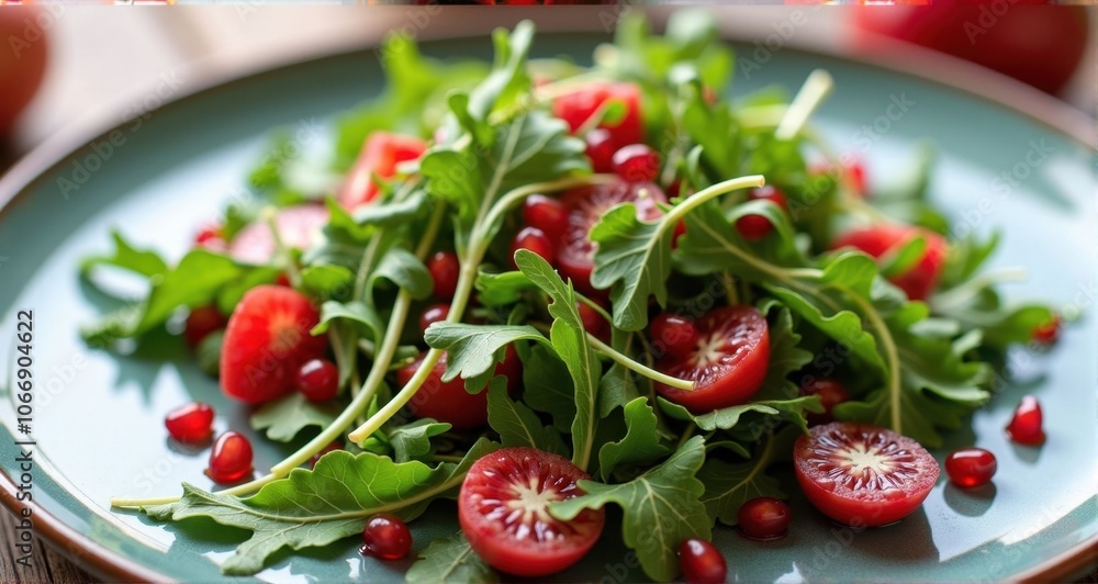 Fresh salad with arugula and tomatoes Fresh salad with arugula and tomatoes