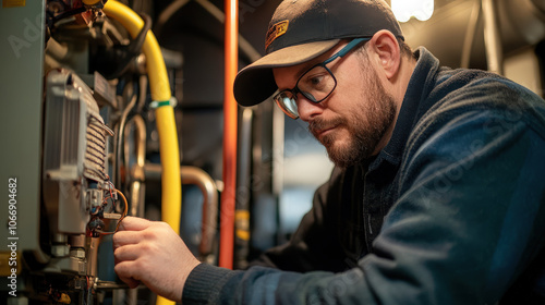 Wallpaper Mural Engineers performing maintenance in HVAC system Torontodigital.ca