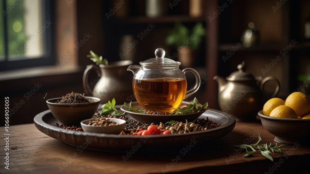 Ingredients for herbal tea Ingredients for herbal tea