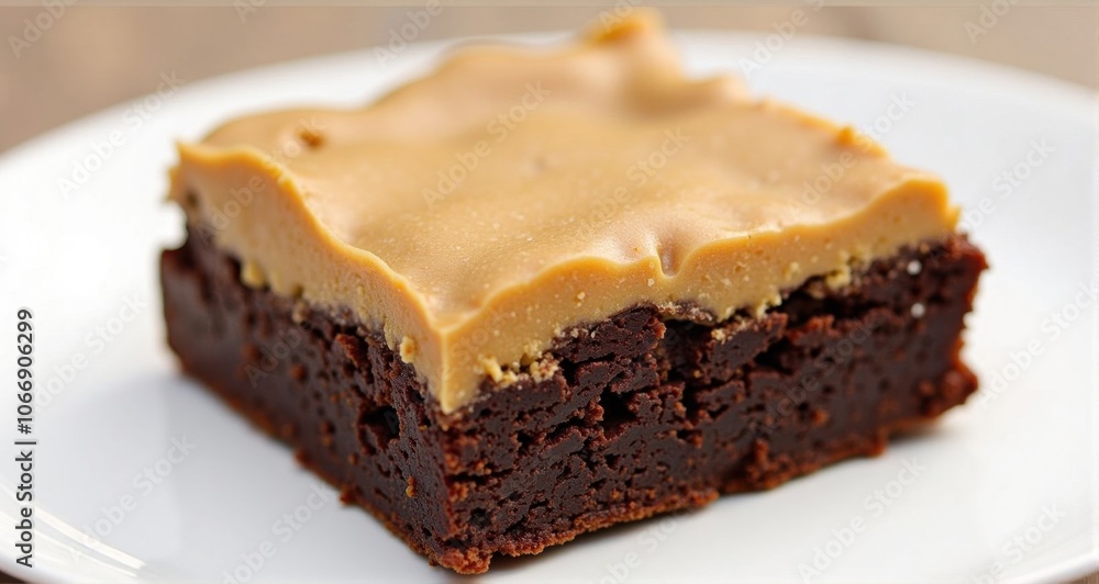Delicious chocolate caramel brownie dessert Delicious chocolate caramel brownie dessert