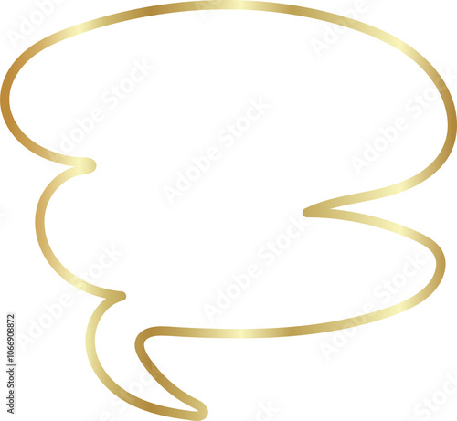 Golden speech bubble, chat, dialog, messenger