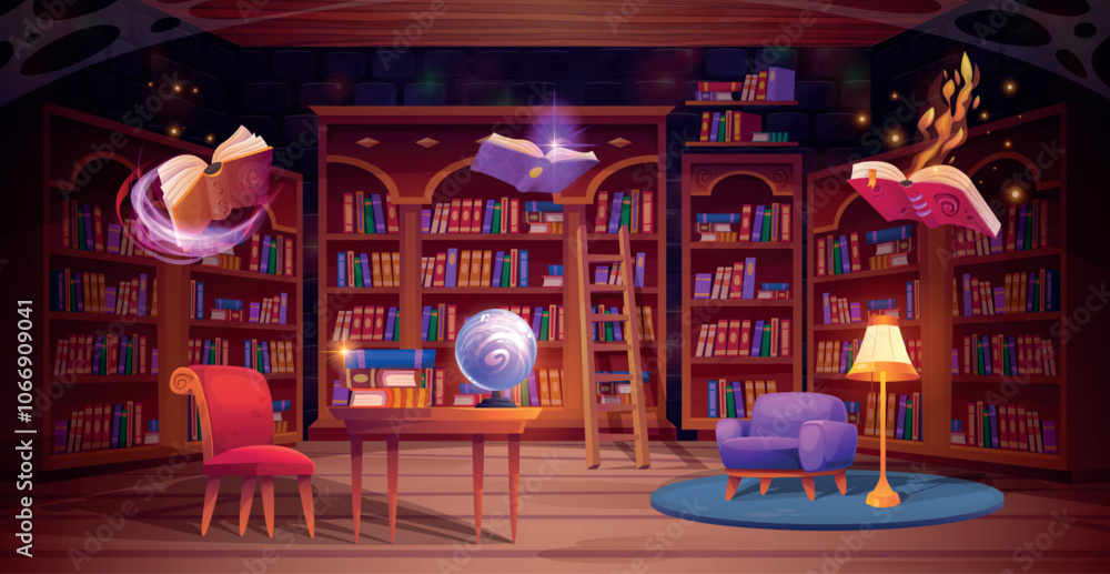 Αυτοκόλλητο Magic library