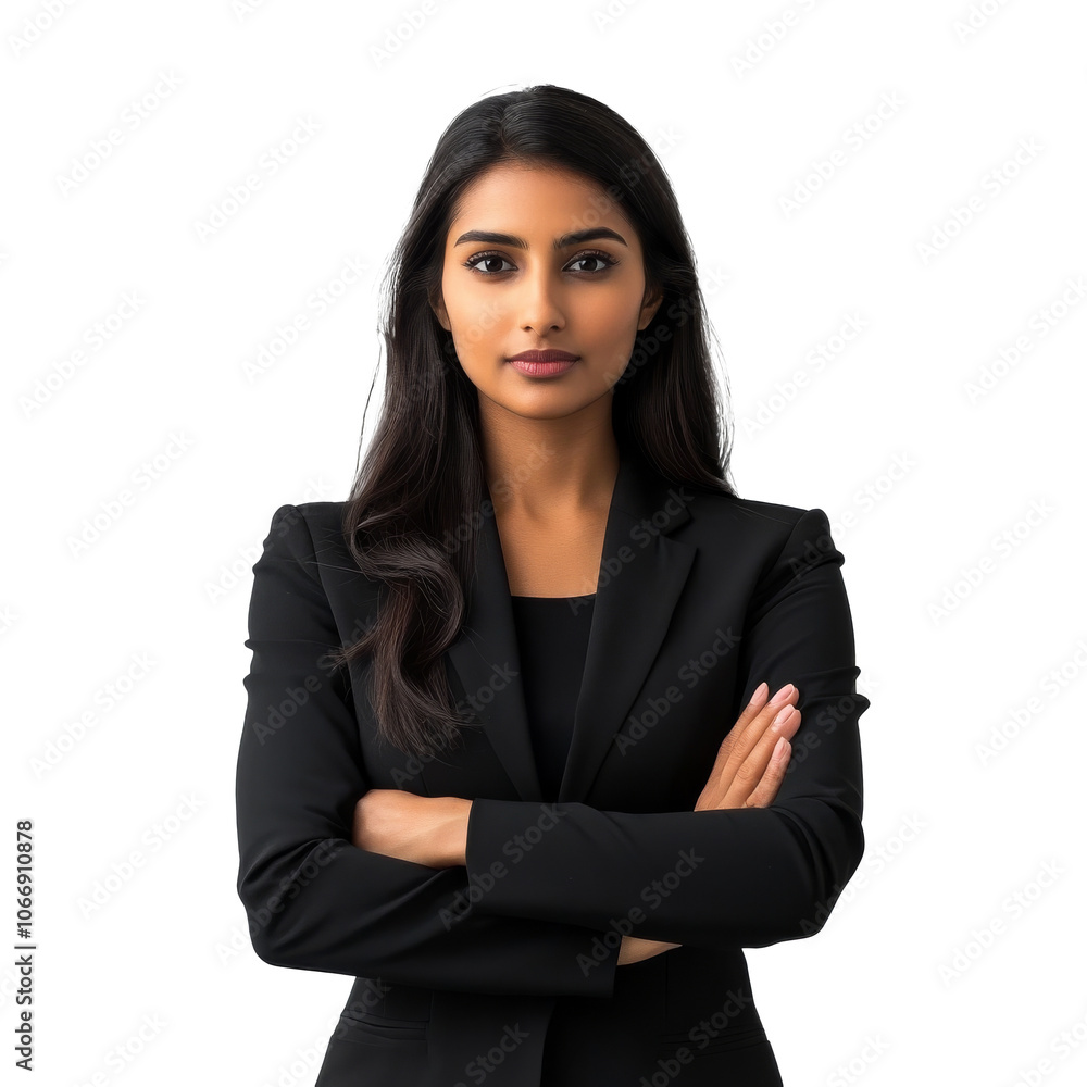 Confident businesswoman standing with crossed arms Confident businesswoman standing with crossed arms