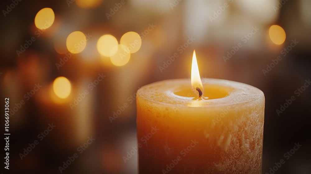 Close-up of a Burning Candle Symbolizing Hope Close-up of a Burning Candle Symbolizing Hope