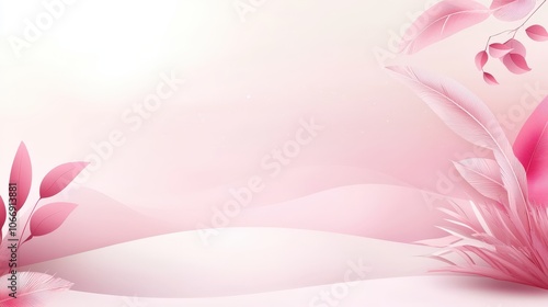 A soft pink background adorned with subtle brush strokes, creating a serene and inviting atmosphere for wellness or beauty branding.