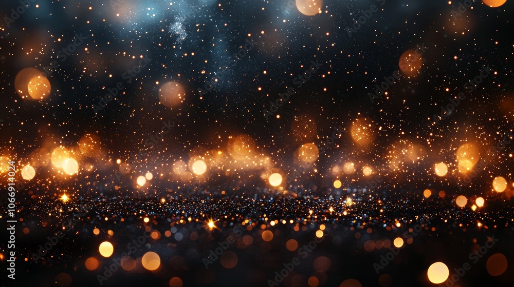 Obraz premium Illuminating String of Lights in Dark Background