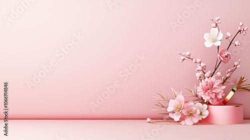 An elegant pink backdrop featuring subtle textures, perfect for enhancing fashion shoots, beauty branding, and romantic settings.