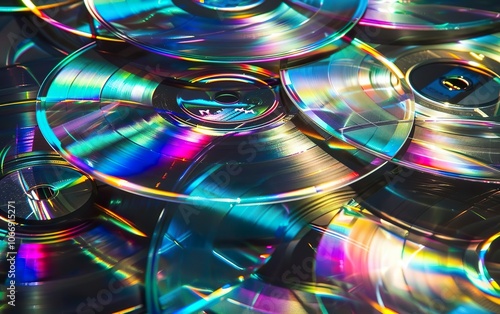 Y2K millenium 2000s era CD texture, retro futurism, nostalgia, holographic surrealism, futuristic design banner, ethereal background, calming, relaxing, melodic, peaceful, harmonious, tranquil rhythms
