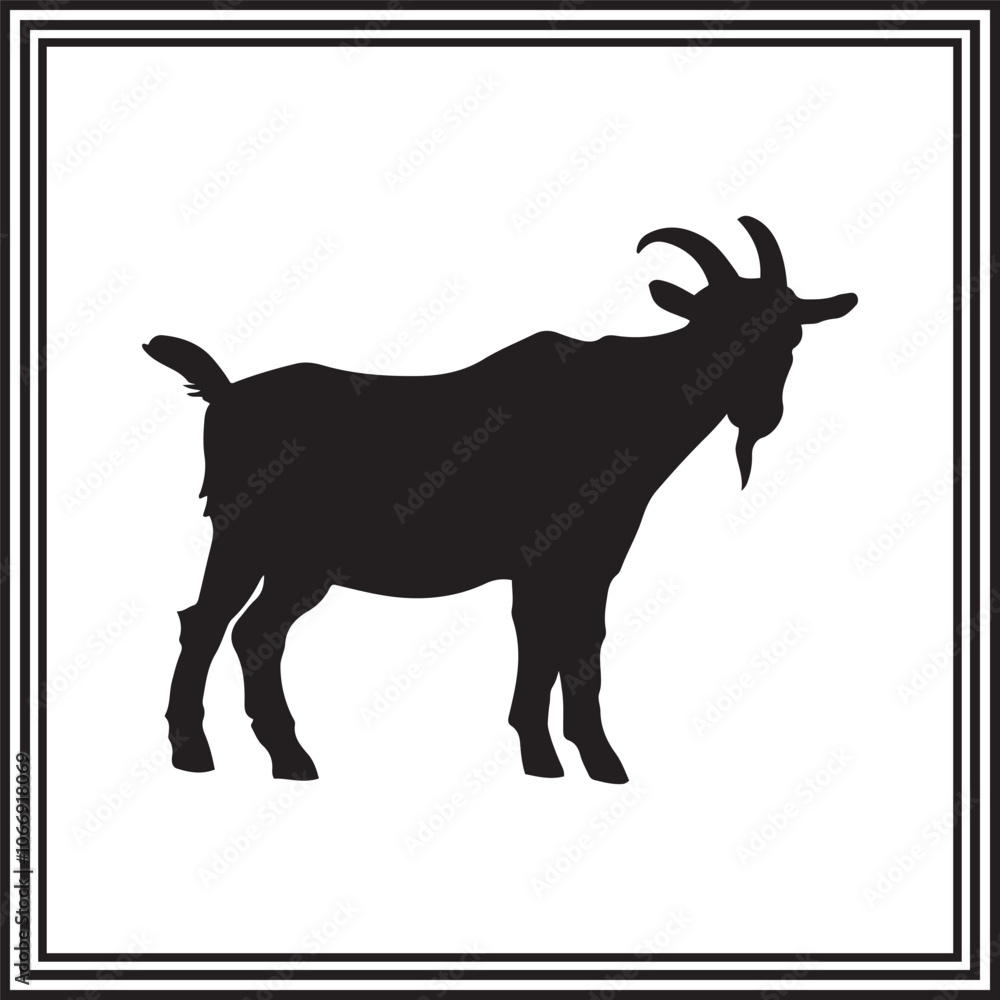 Flat vector illustration of a Goat. Flat vector illustration of a Goat.