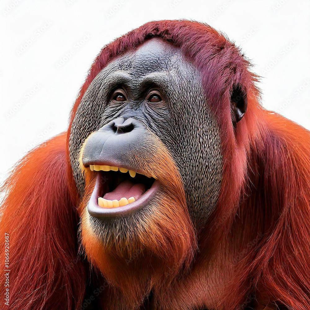 © Matthias Spartz - Orang Utan ape is smiling and laughing © Matthias Spartz - Orang Utan ape is smiling and laughing
