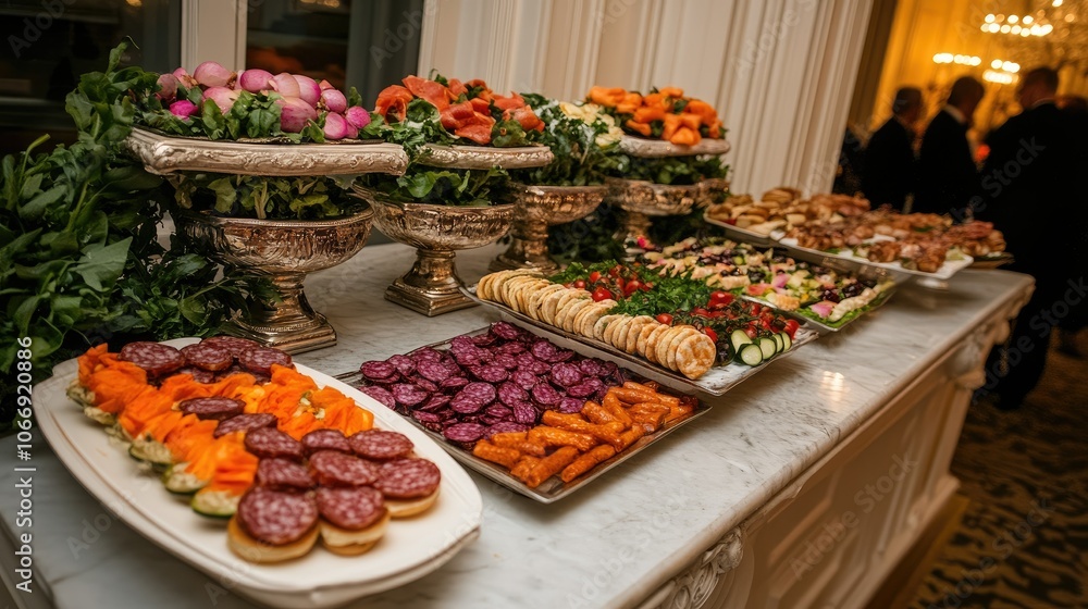 Elegant Buffet Spread at Event Celebration Elegant Buffet Spread at Event Celebration