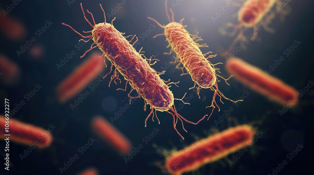 Ancient Microbes Under a Microscope Revealing Intricate Cellular Structures Against a Dark Background, Highlighting Their Mysterious Nature Ancient Microbes Under a Microscope Revealing Intricate Cellular Structures Against a Dark Background, Highlighting Their Mysterious Nature