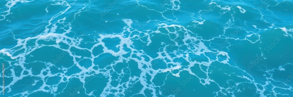 Blue turquoise water texture of ocean with foamy waves creating a serene and calming natural background, water Blue turquoise water texture of ocean with foamy waves creating a serene and calming natural background, water