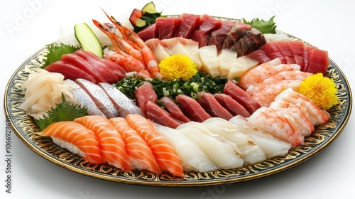 Assorted Sushi Platter on Elegant Serving Tray