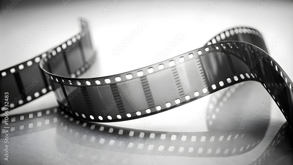 Black-and-White Film Effect with Soft Lighting and Simple Scratches. Perfect for: Classic Cinema, Vintage Display Black-and-White Film Effect with Soft Lighting and Simple Scratches. Perfect for: Classic Cinema, Vintage Display