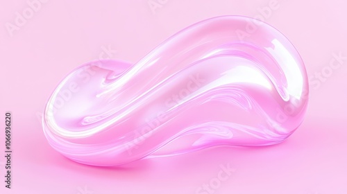 A pink object with a curved shape