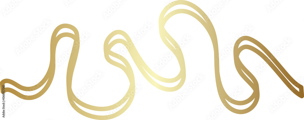Gold ribbon line. Element for design Gold ribbon line. Element for design