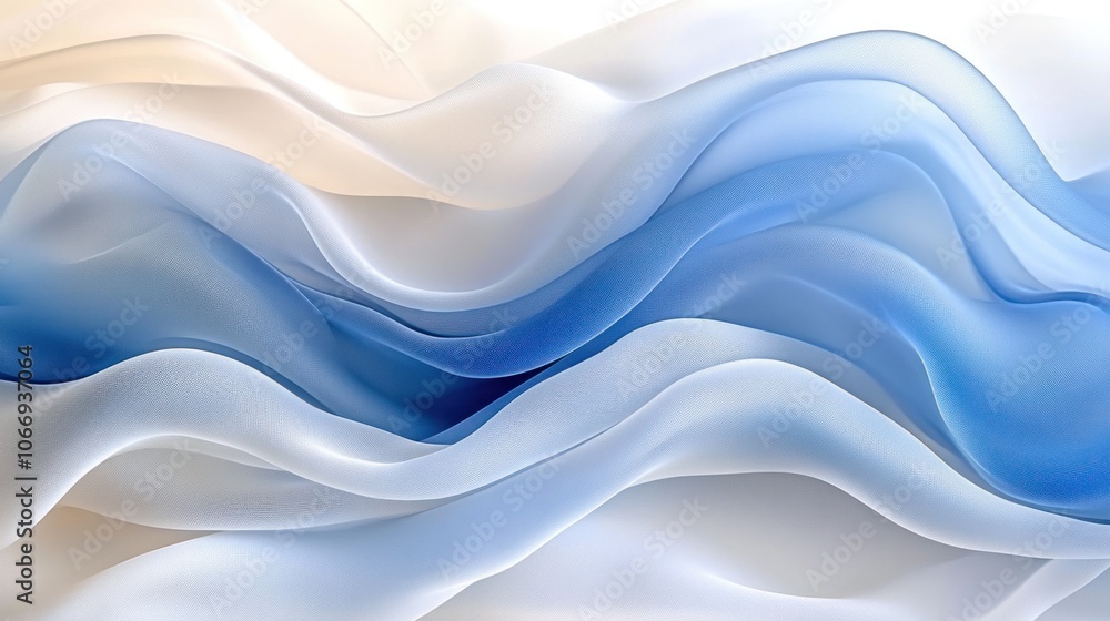Abstract blue and white wavy fabric background. Abstract blue and white wavy fabric background.