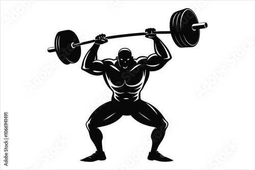 Powerful Gym Bodybuilding Barbell Vector Pack,
