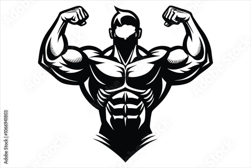 Wallpaper Mural Powerful Gym Bodybuilding Barbell Vector Pack,
 Torontodigital.ca