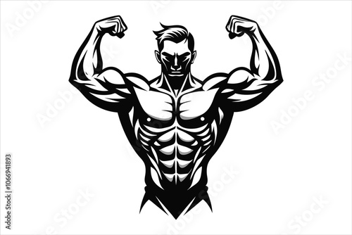 Wallpaper Mural Powerful Gym Bodybuilding Barbell Vector Pack,
 Torontodigital.ca