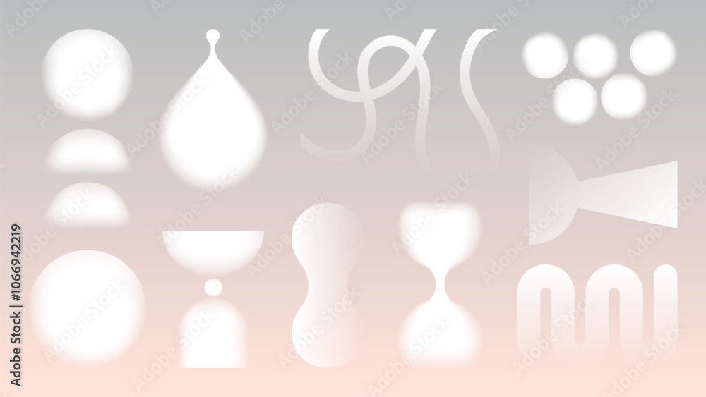 Abstract shapes gradient vector set Abstract shapes gradient vector set