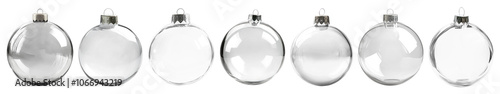 Glass Christmas bauble ornament png cut out element set photo