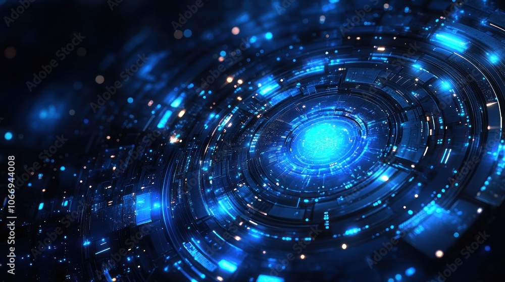 Abstract blue glowing futuristic technology background. Abstract blue glowing futuristic technology background.