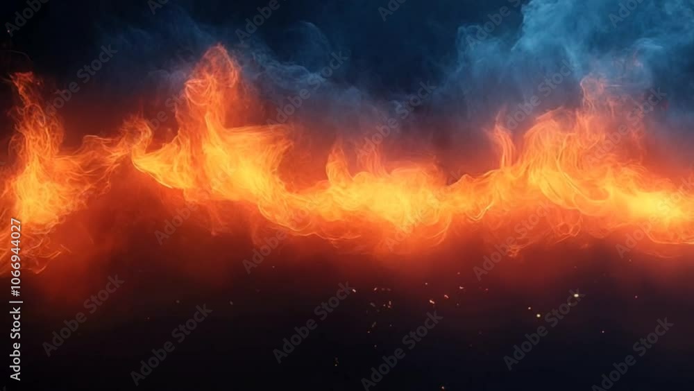Abstract fiery and smoky texture background; intense orange and blue flames with dark smoky ambiance. Perfect for design projects needing a dramatic, energetic feel.
Abstract fiery and smoky texture background; intense orange and blue flames with dark smoky ambiance. Perfect for design projects needing a dramatic, energetic feel.