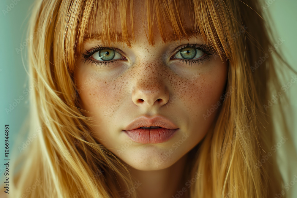A woman with long blonde hair and blue eyes A woman with long blonde hair and blue eyes