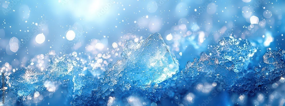 Abstract blue ice background with free space for text. The concept of cold, winter, and frozen nature. Abstract blue ice background with free space for text. The concept of cold, winter, and frozen nature.