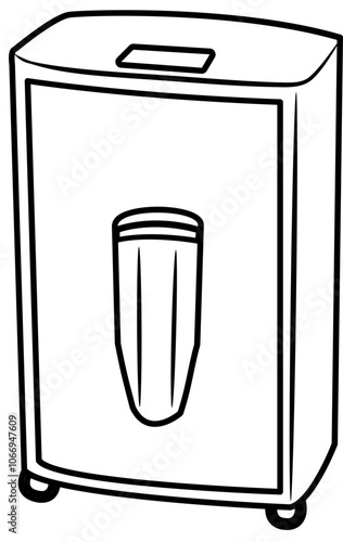 Office Equipment doodle element coloring page cartoon illustration