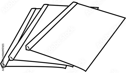 Office Equipment doodle element coloring page cartoon illustration