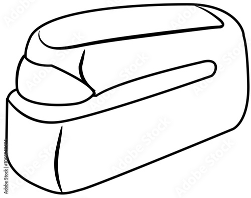 Office Equipment doodle element coloring page cartoon illustration