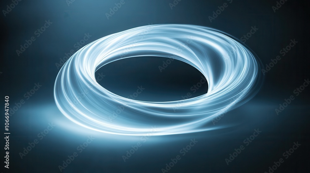 A blue circle with a white line in the middle A blue circle with a white line in the middle