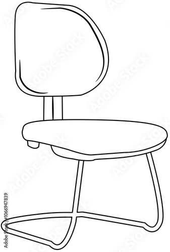 Office Equipment doodle element coloring page cartoon illustration