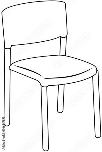 Office Equipment doodle element coloring page cartoon illustration
