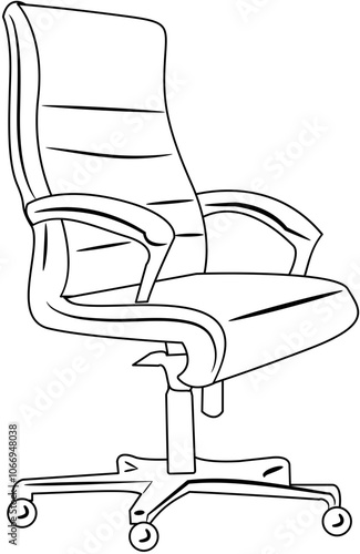 Office Equipment doodle element coloring page cartoon illustration