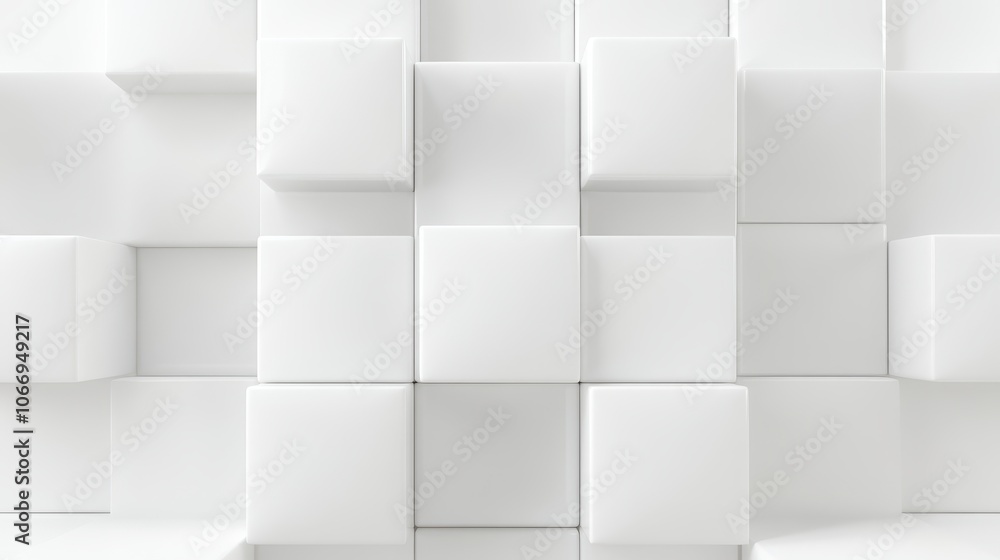 A white background with white blocks A white background with white blocks